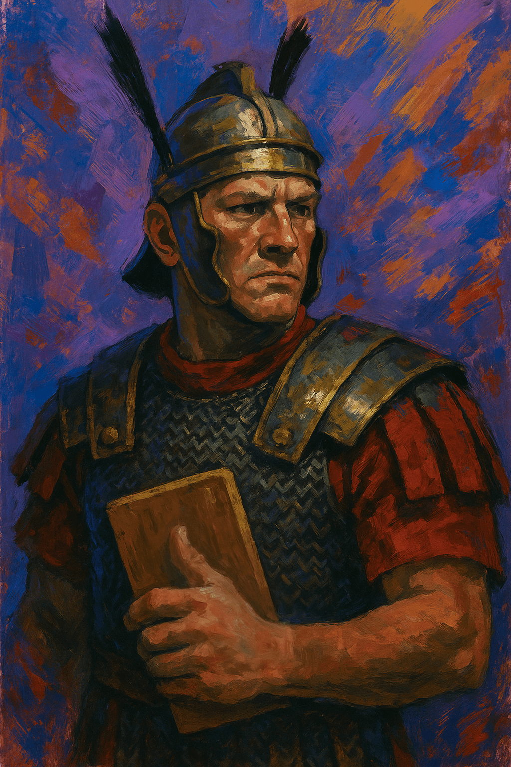 Tesserarius de la légion romaine du Haut-Empire, en armure.