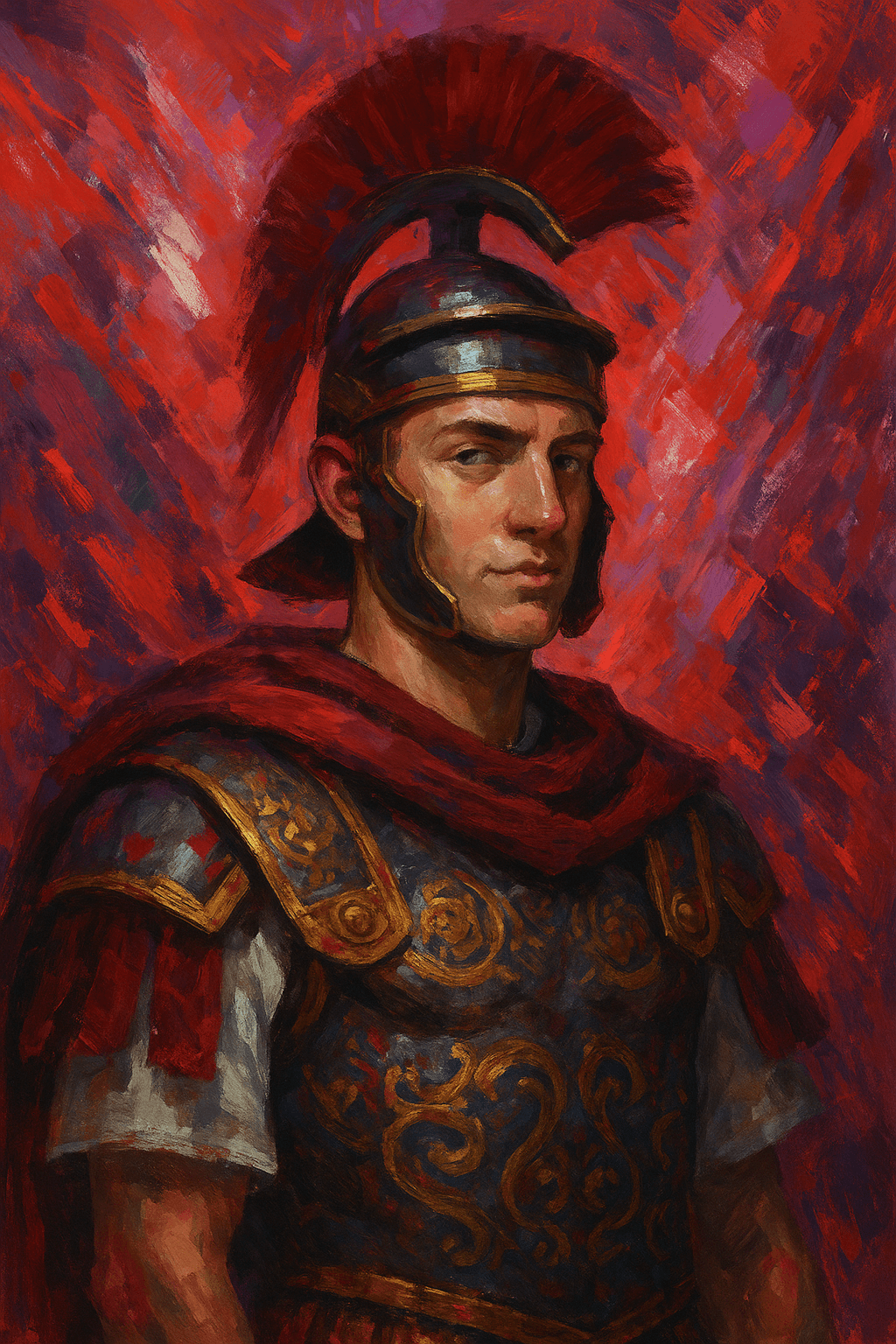 Tribunus Laticlavius de la légion romaine du Haut-Empire, en armure.